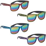 GH6215 Woodtone Mirrored Malibu Sunglasses With Custom Imprint